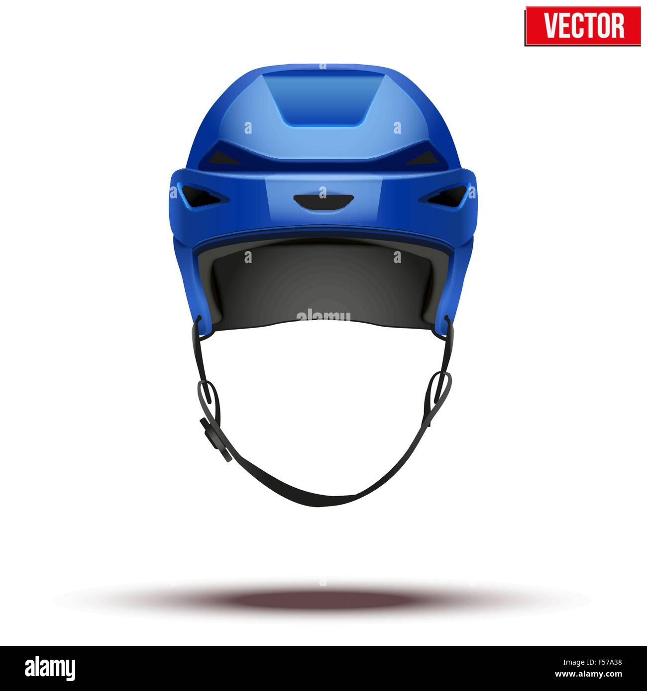 Classic blue Hockey Helmet isolated on Background. Vector Stock Vector ...
