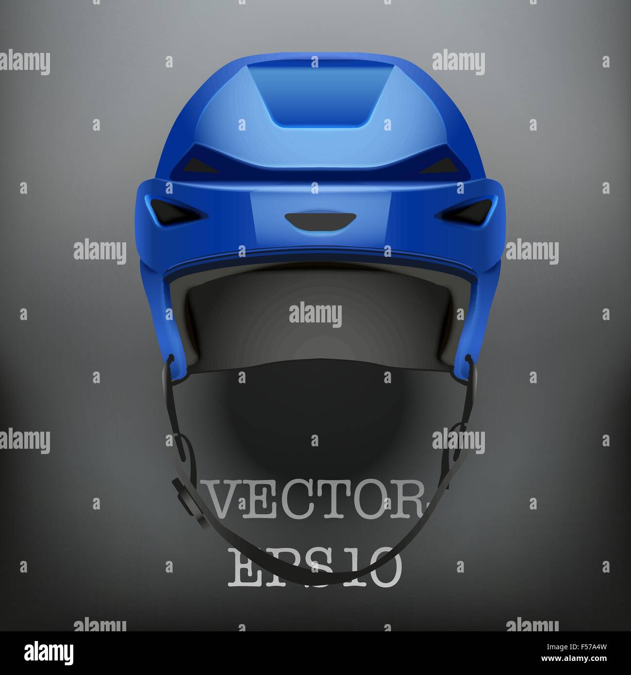 Background of Classic blue Ice Hockey Helmet Stock Vector Image & Art ...