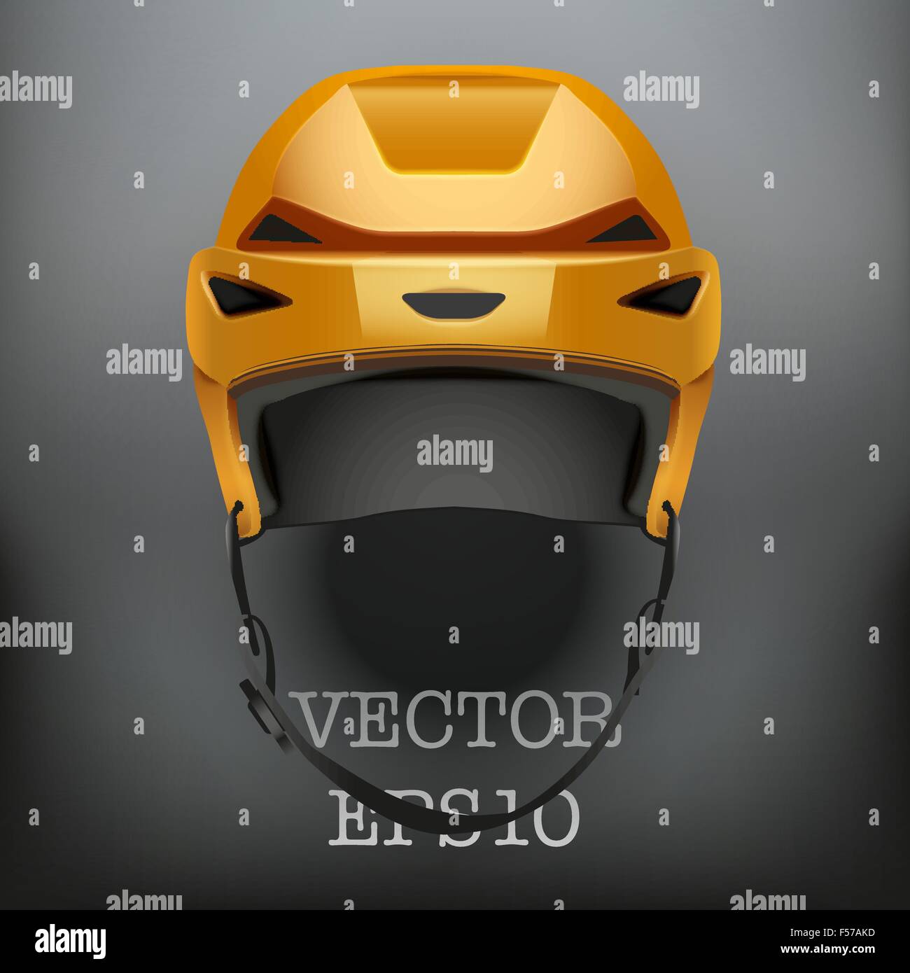 Background of Classic Orange Ice Hockey Helmet Stock Vector Image & Art