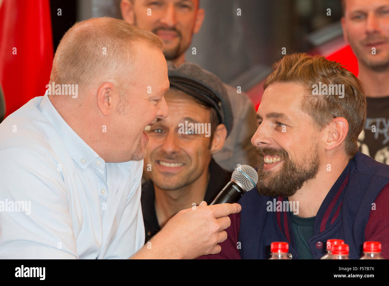 Press Conference for the Buvisoco 2015 with Stefan Raab  Featuring: Klaas Heufer-Umlauf, Stefan Raab Where: Bremen, Germany When: 27 Aug 2015 Stock Photo