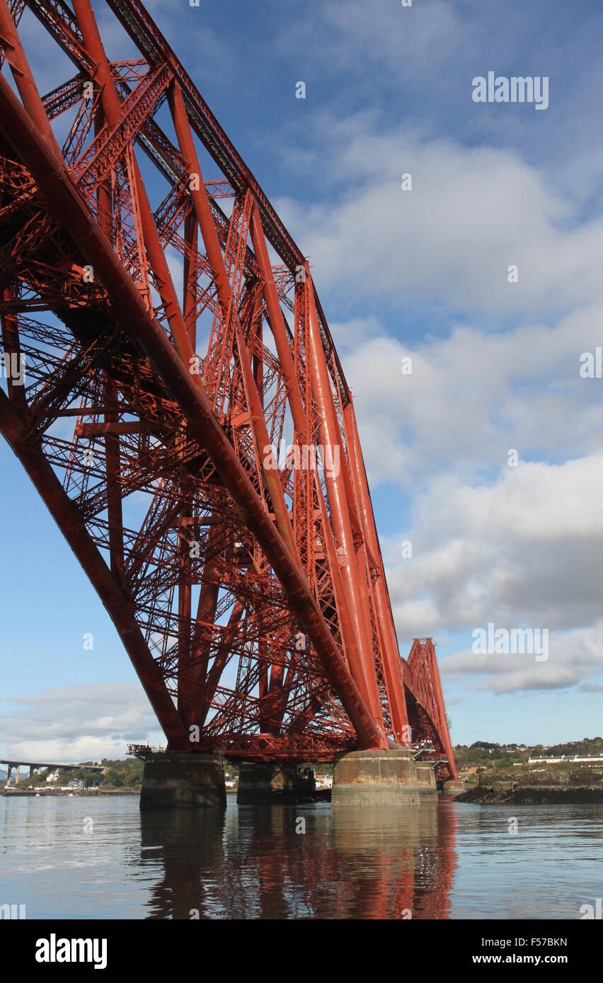 Forth Rail Bridge and North Queensferry Scotland  October 2015 Stock Photo