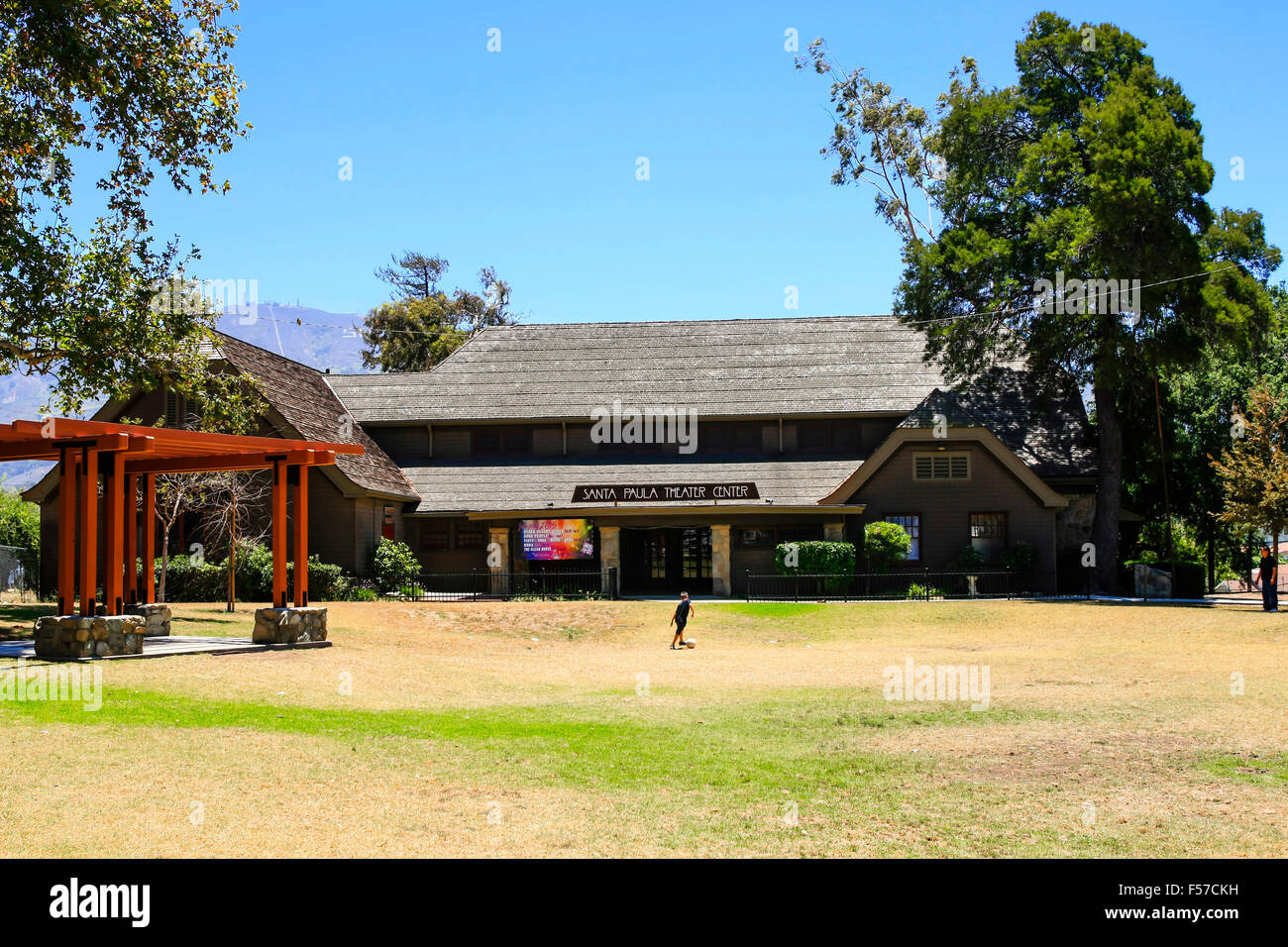 The Santa Paula Theater Center building in Santa Paula California Stock