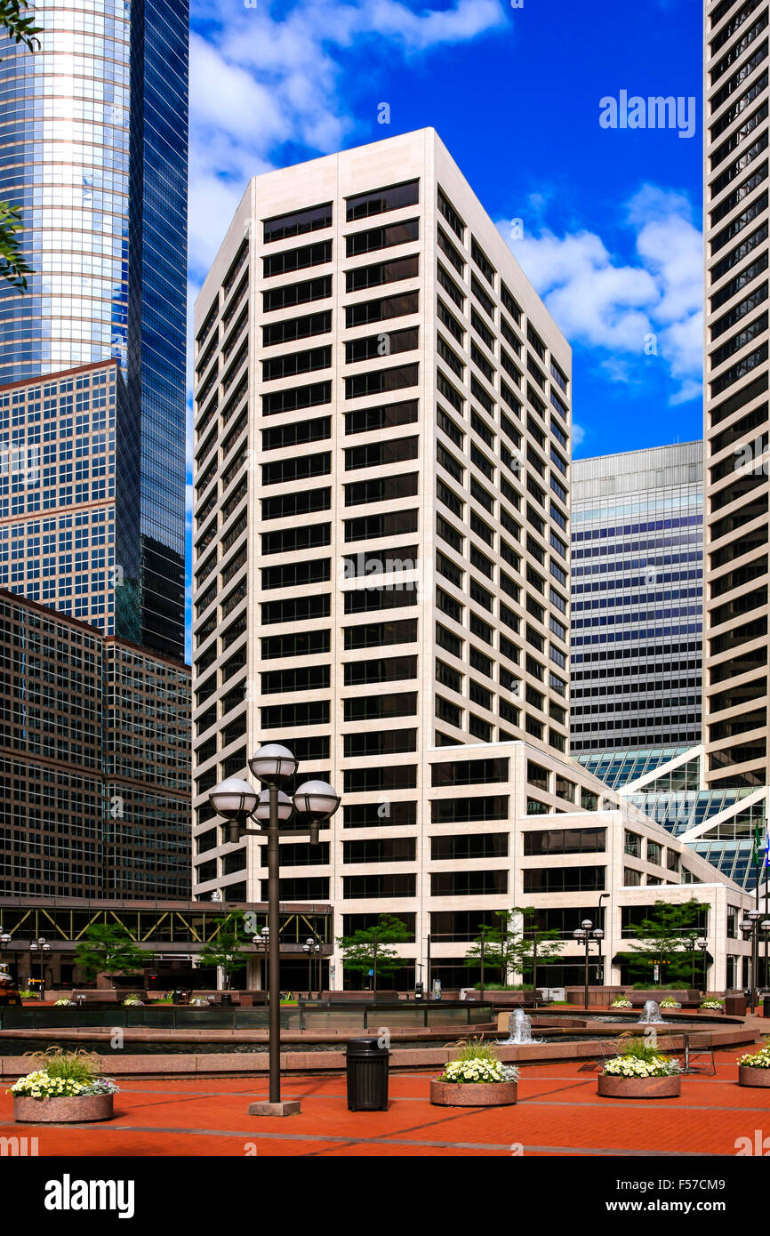 The Bachman's US Bank Plaza on 3rd Ave in downtown Minneapolis MN Stock Photo