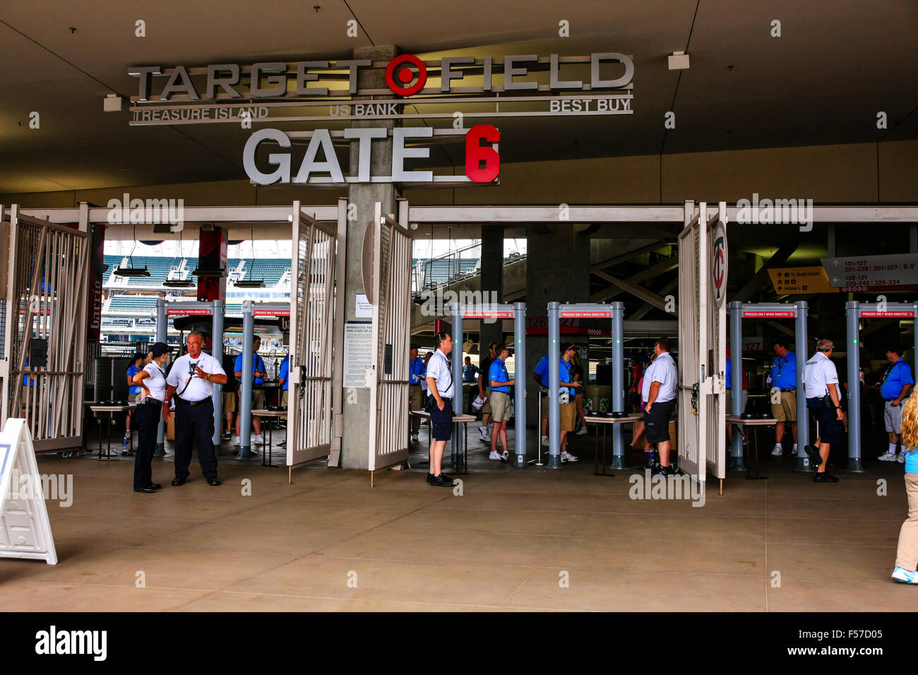 Gate 6 into the baseball stadium at Target Field in Minneapolis MN