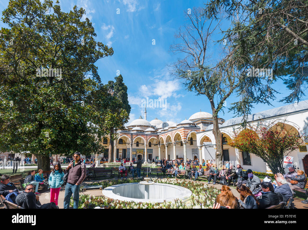 Courtyard of the Topkapi Palace, Istanbul, Turkey Stock Photo