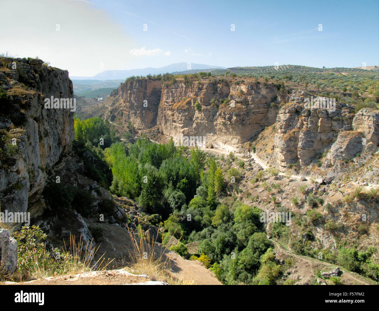 Canyon of Alhama de Granada, southern Spain Stock Photo