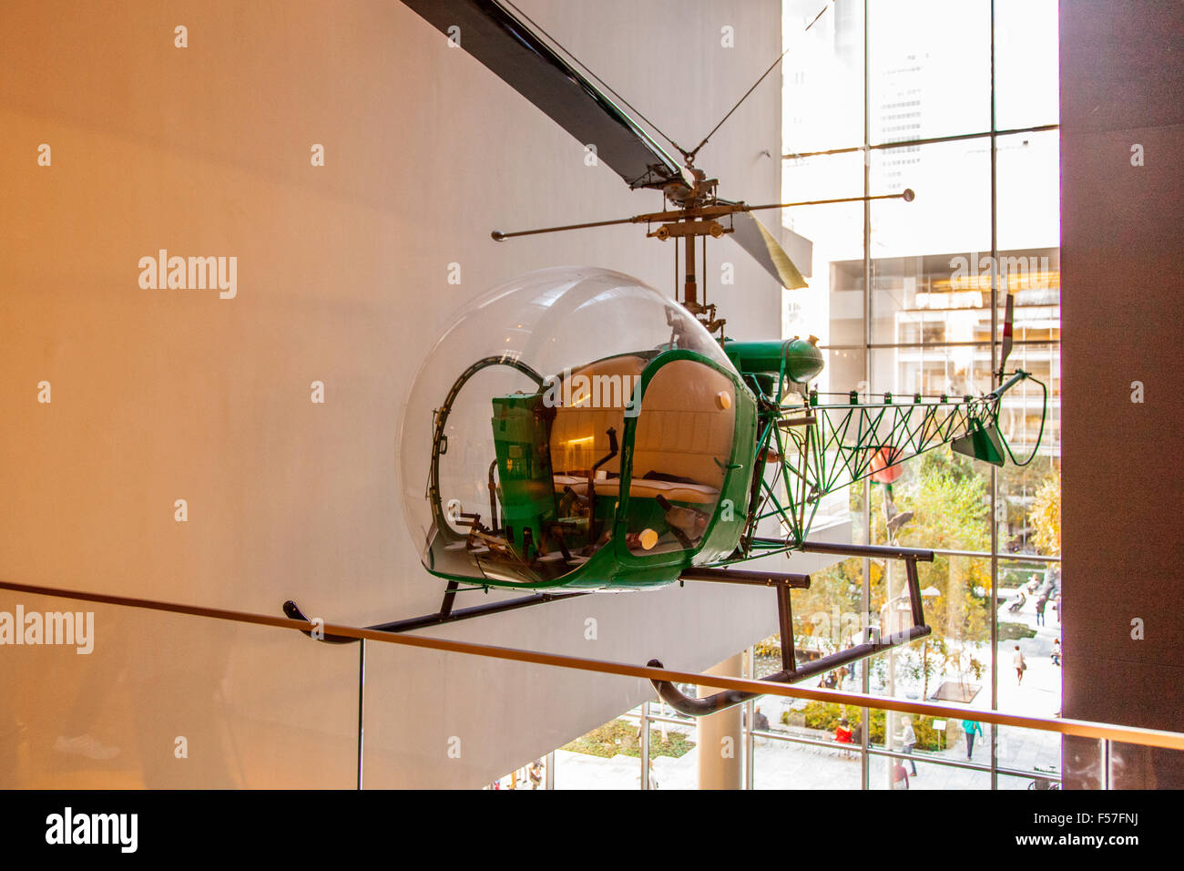 Bell47D1 Helicopter by Arthur Young. The Museum of Modern Art ( Moma ) Manhattan, New York City