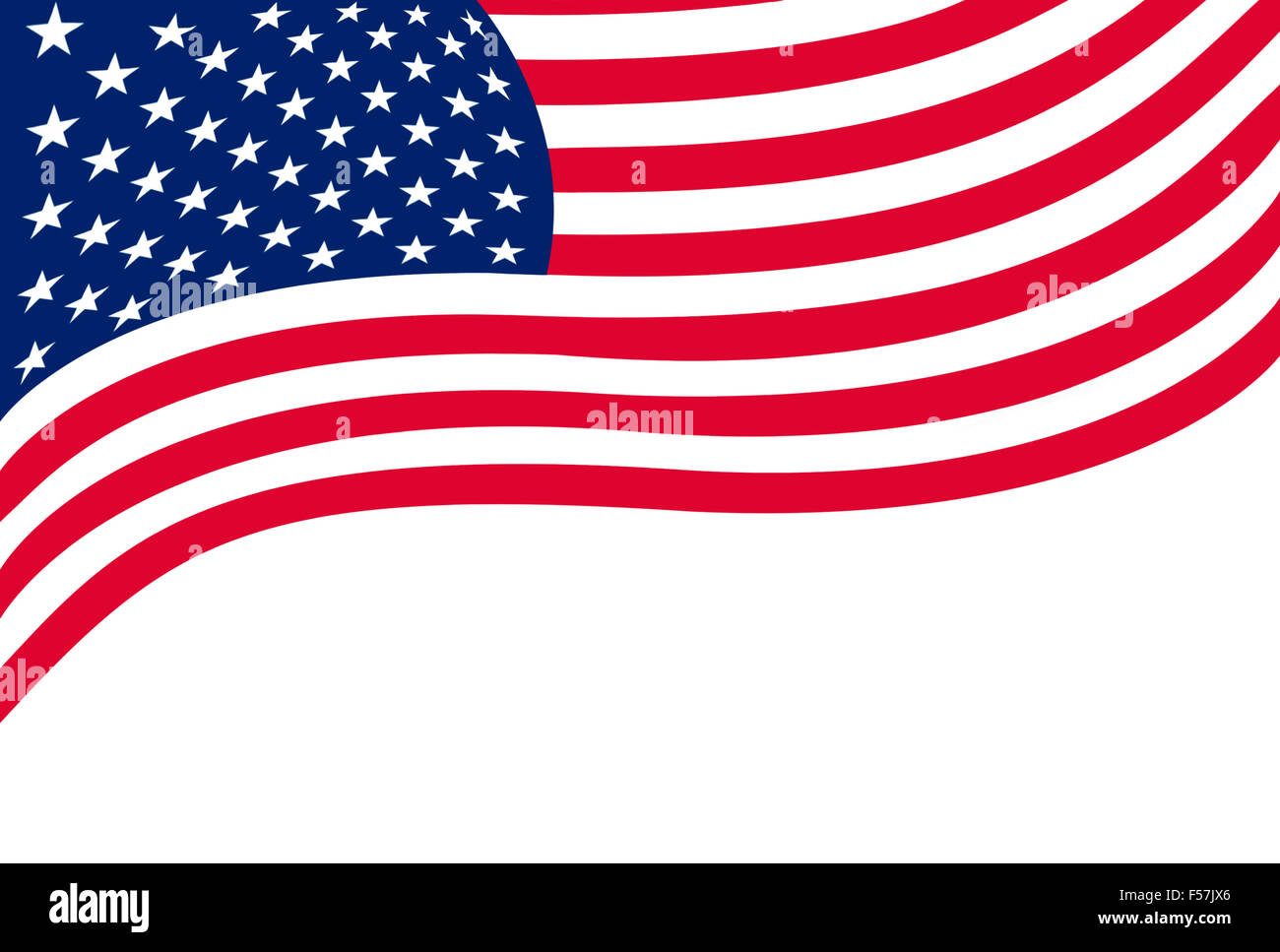 US flag isolated on white background Stock Photo - Alamy