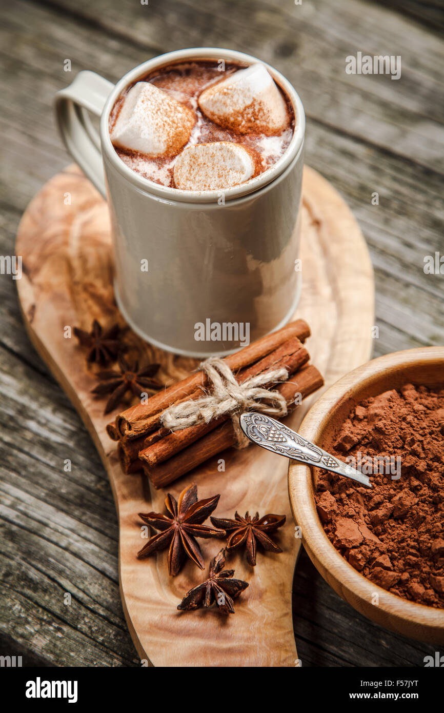 Cocoa drink with marshmallows Stock Photo Alamy