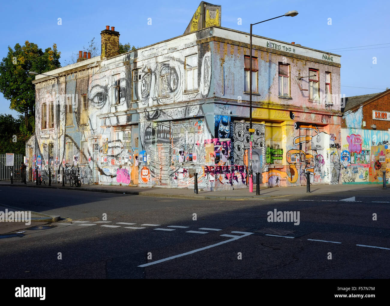 Buildings in Hackney Wick, Stratford, London. Derelict for many years