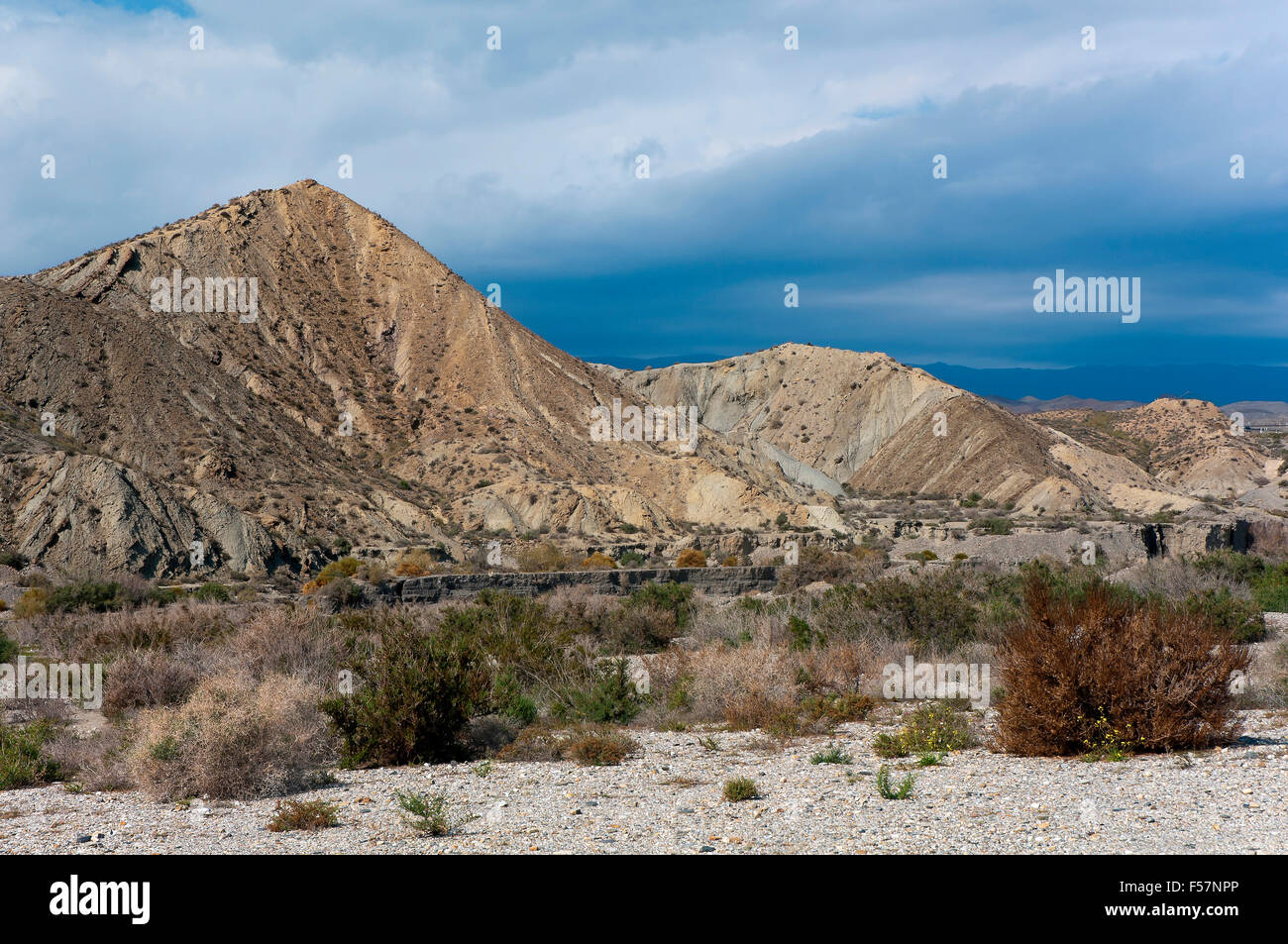 Natural Spot Tabernas Desert, Almeria province, Region of Andalusia, Spain, Europe Stock Photo