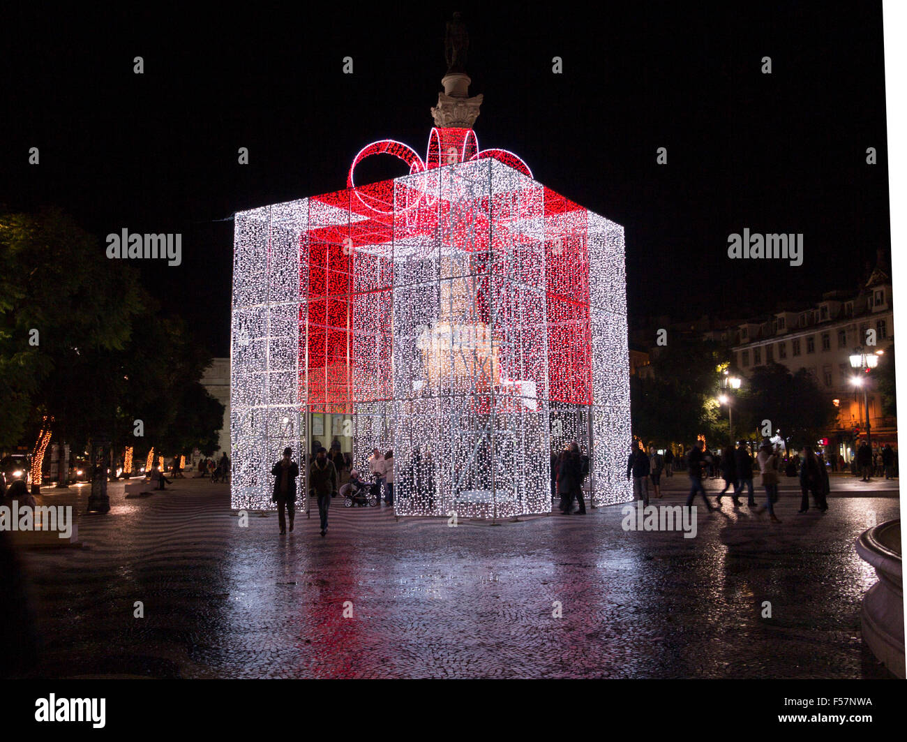 Christmas decorations in Lisbon Portugal Europe EU Stock Photo  Alamy
