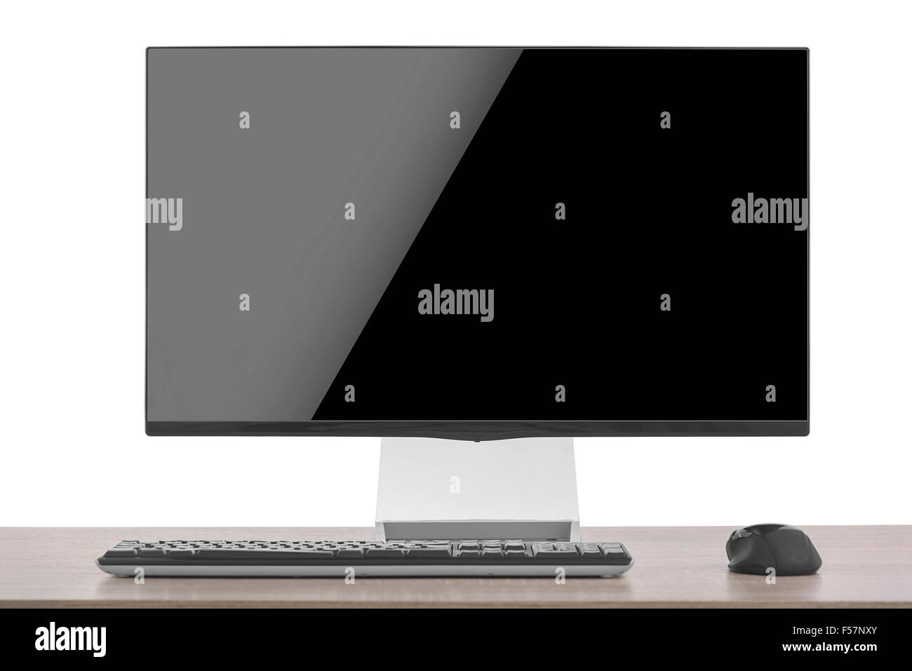 Worksplace with computer Stock Photo - Alamy