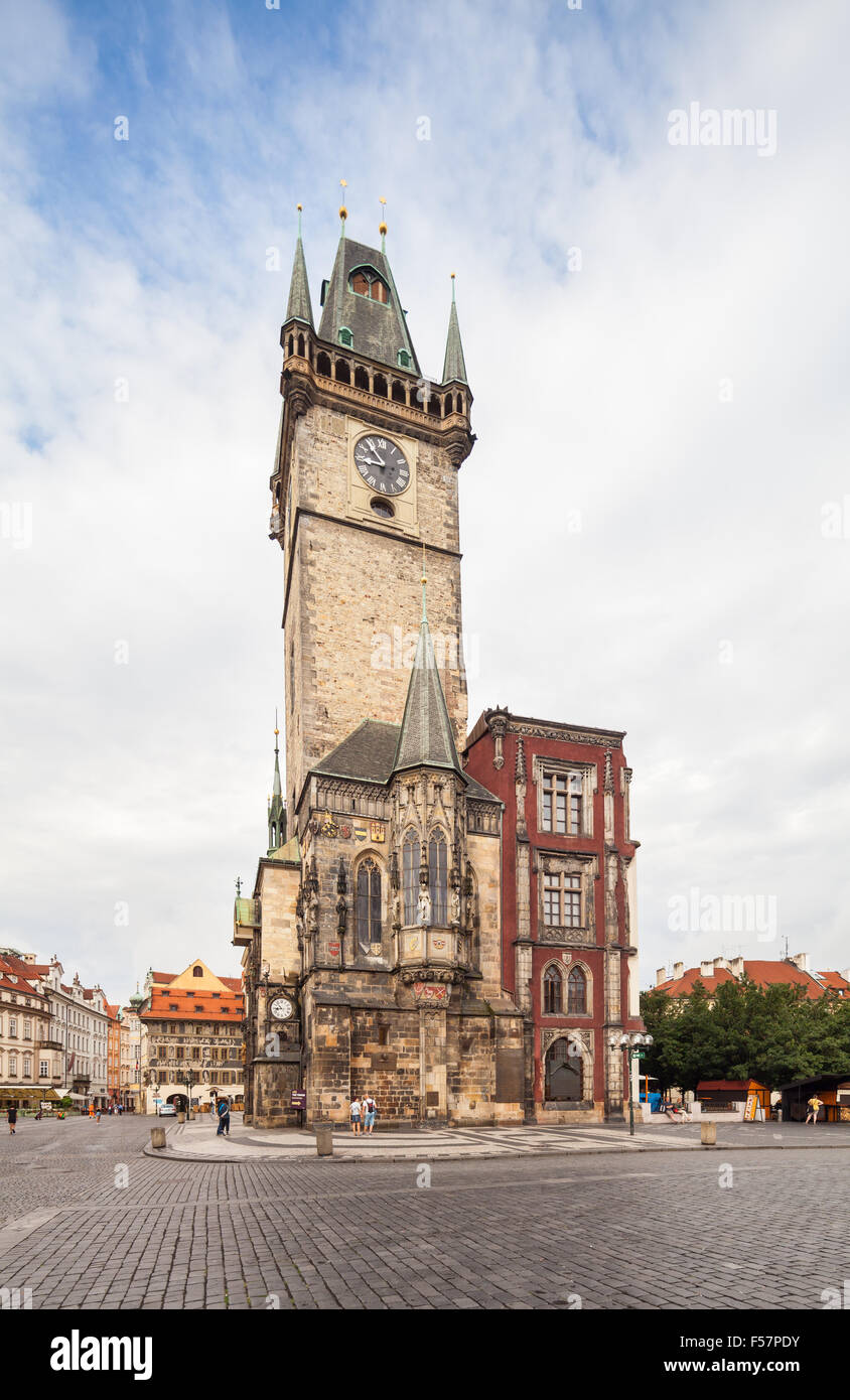 Prague's Old Town City Hall Stock Photo