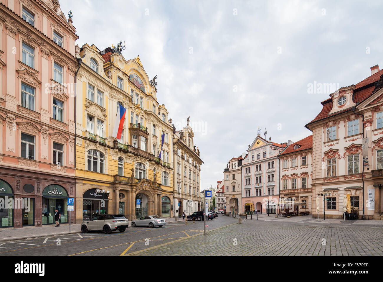 Beautiful buildings in Prague Stock Photo