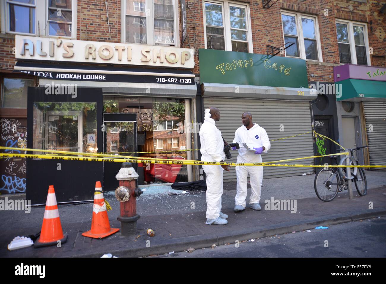 Exterior views of Ali's Roti, where 1 person was killed and 3 others ...