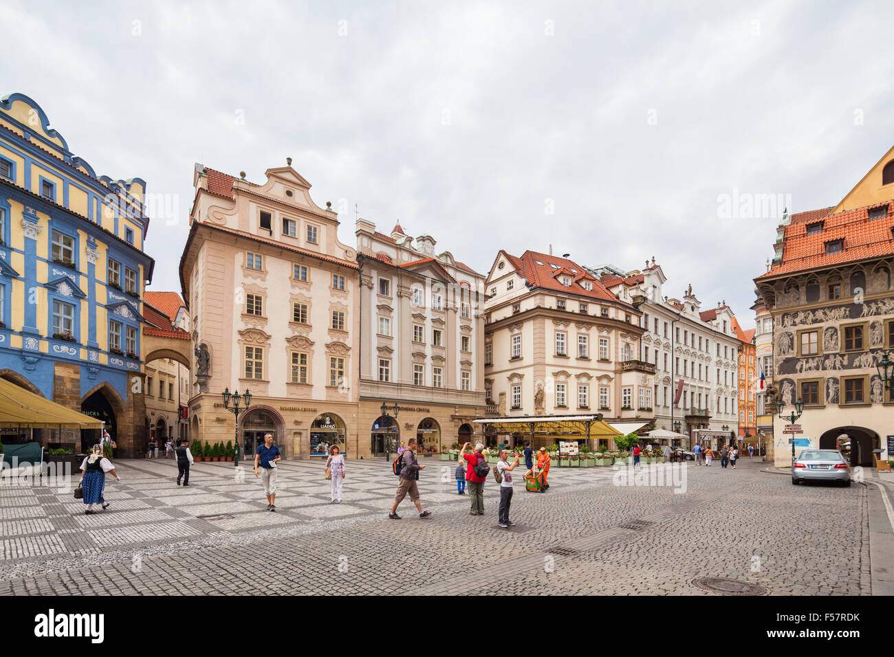 Beautiful buildings in Prague Stock Photo