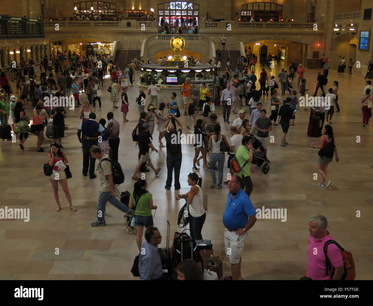 A busy Grand Central Station in New York City's afternoon rush. Stock Photo