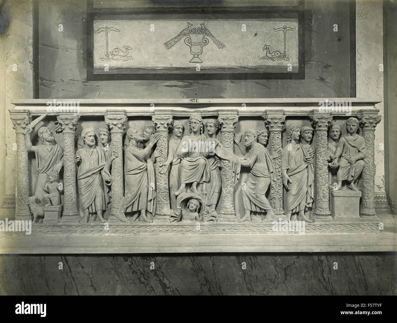 Christian sarcophagus, Christian Museum, the Lateran Palace, Rome, Italy Stock Photo