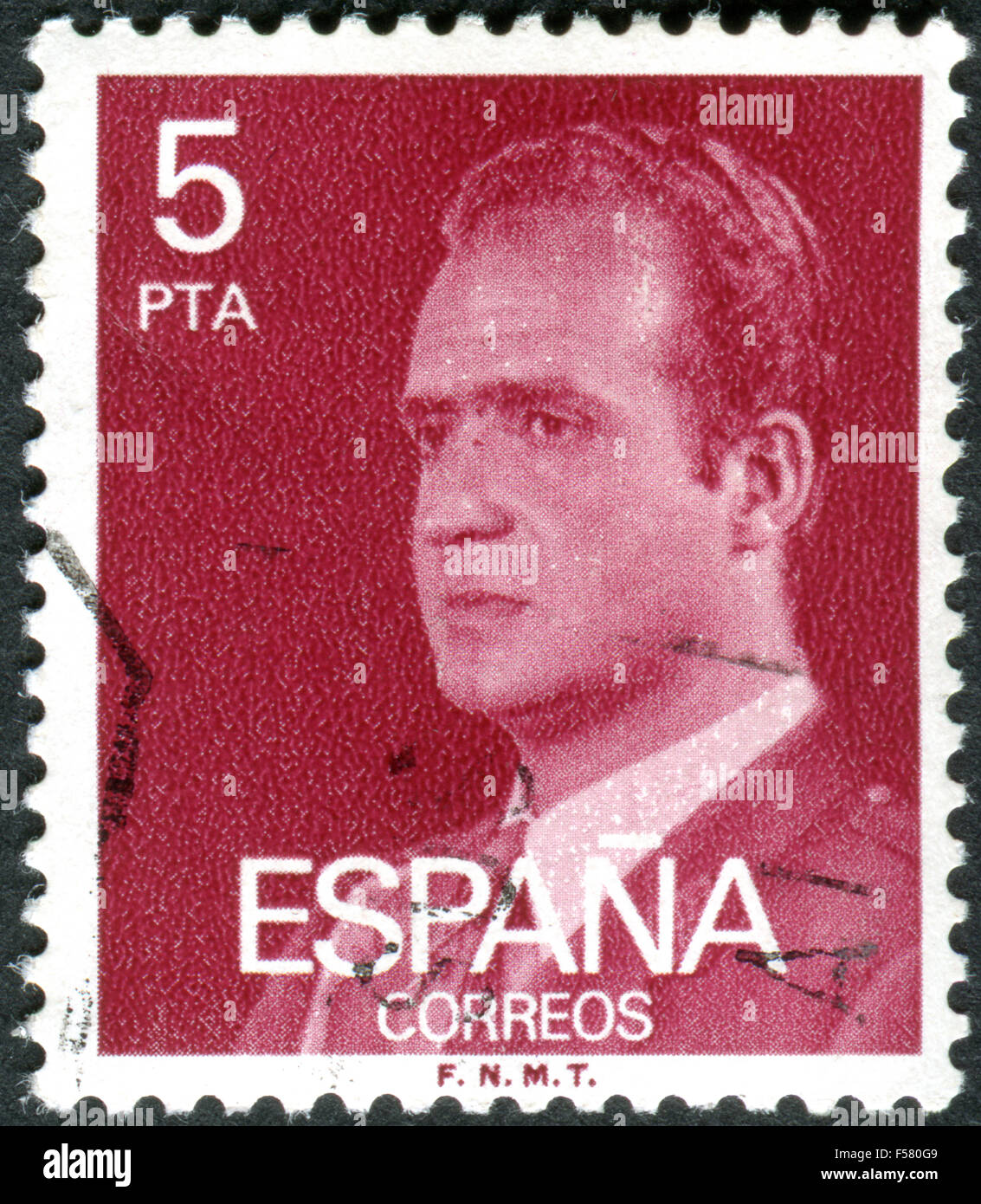 SPAIN-CIRCA 1976: A stamp printed in the Spain, shows the King of Spain Juan Carlos I, circa 1976 Stock Photo