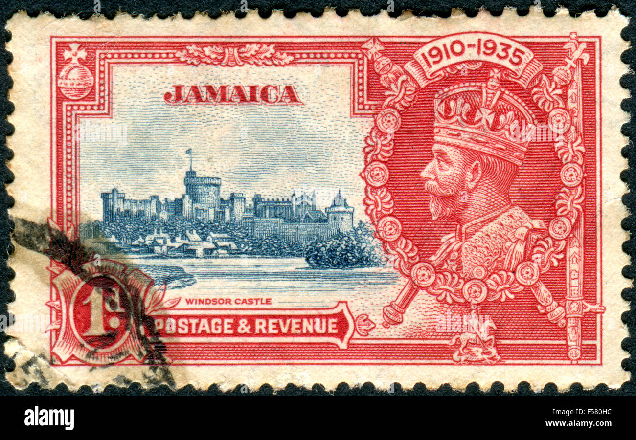 JAMAICA CIRCA 1935 Postage stamp printed in Jamaica, shows King