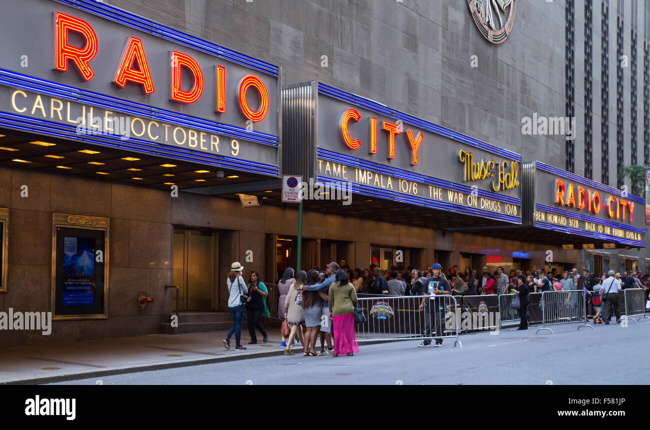 NEW YORK CITY SEPTEMBER 14, 2015 View of historic Radio City Music