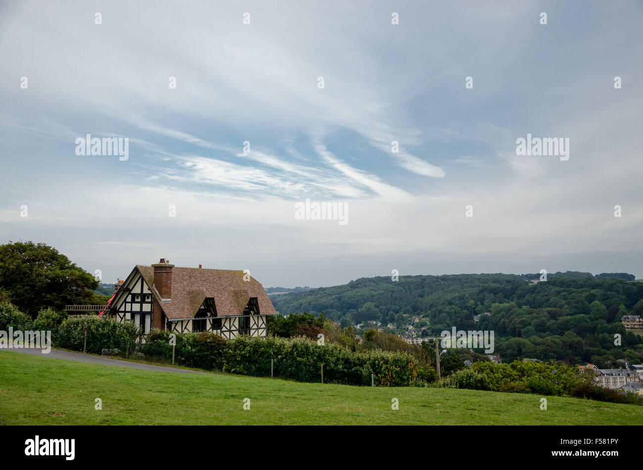 Landscape with house Stock Photo