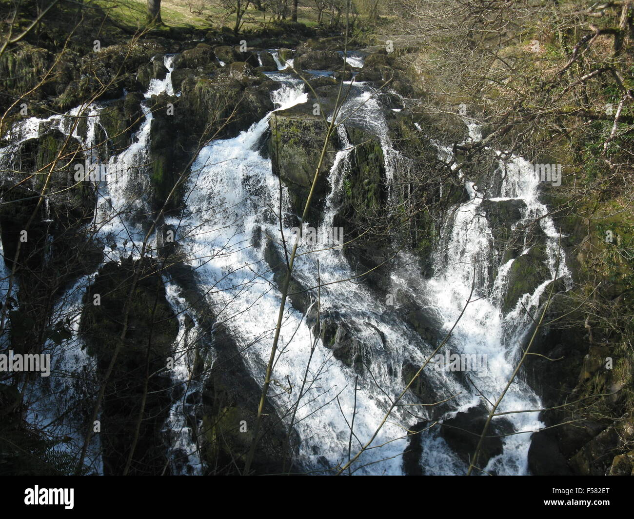 Swallow Falls, Betws Y Coed, Snowdonia, North Wales Stock Photo
