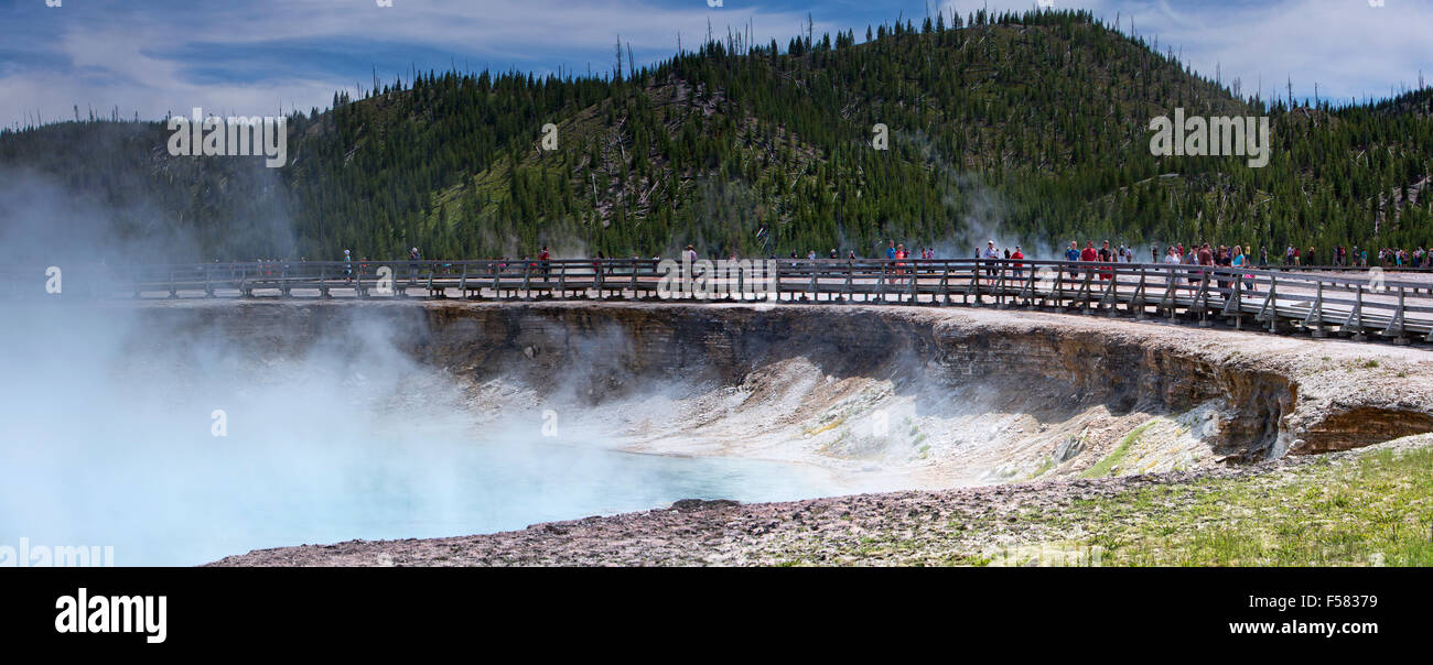 Yellowstone Midway Basin Excelsior Geyser Stock Photo