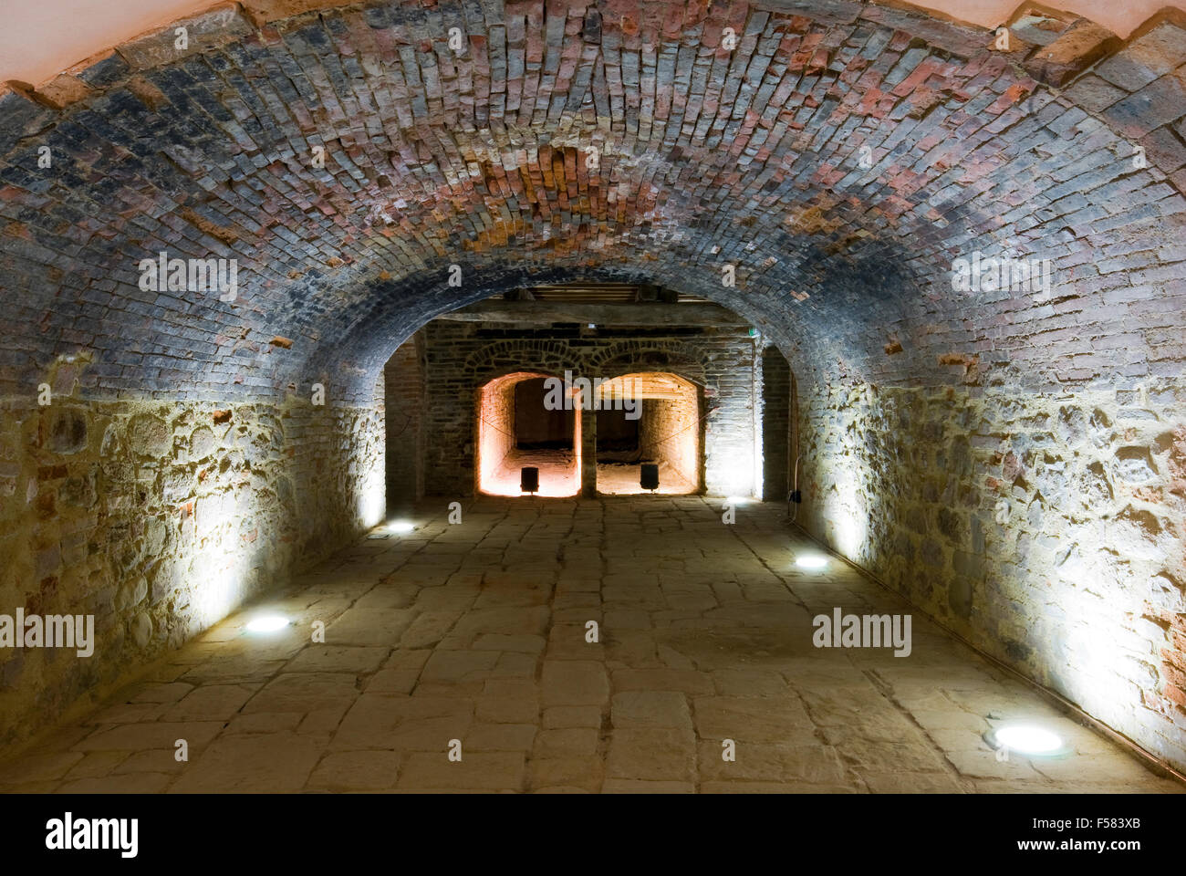 Glass Museum, old underground storage, Piegaro, medieval village, Umbria, Italy Stock Photo