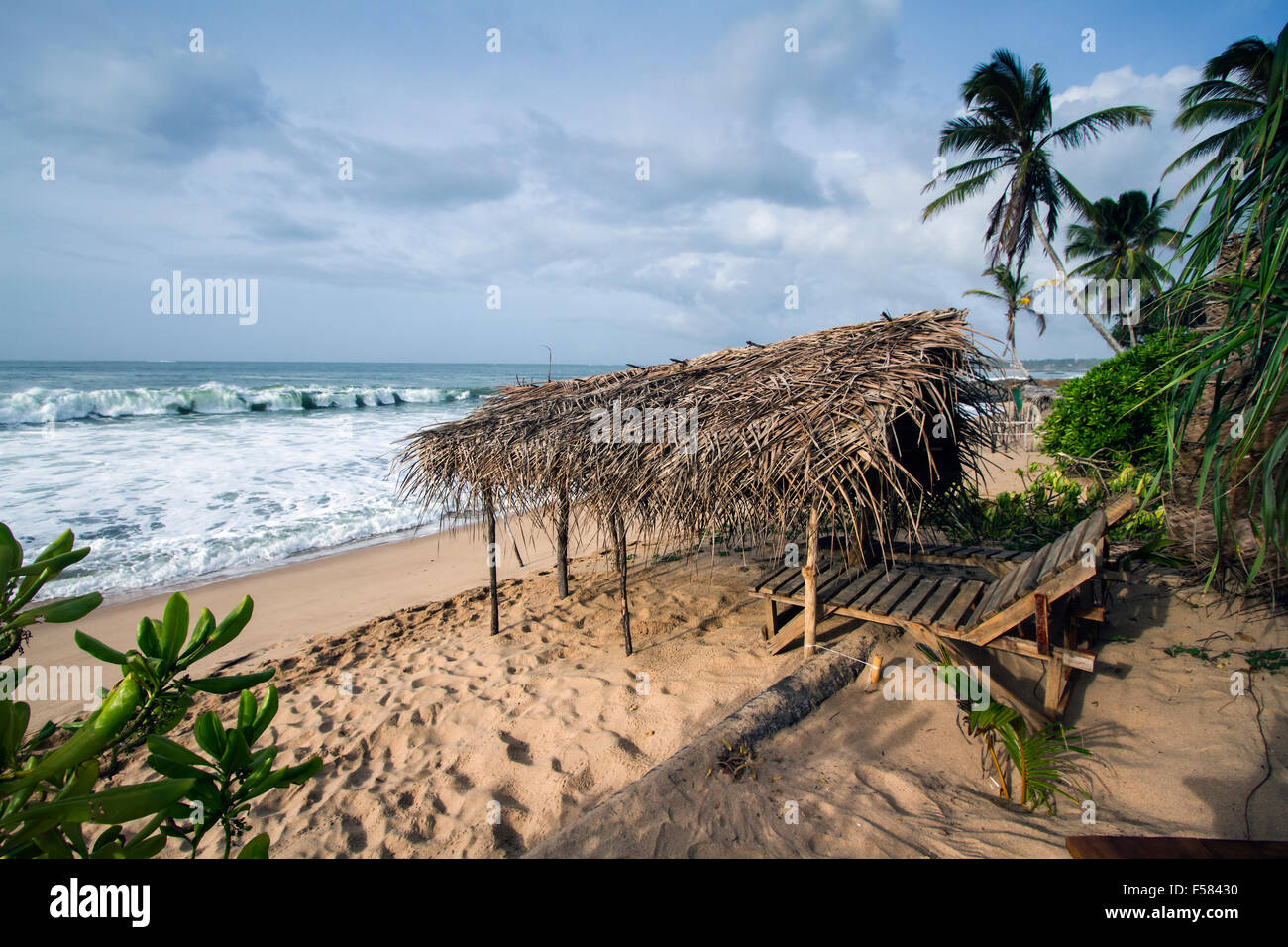 Wild Beach Paradise In Tangalle Sri Lanka Stock Photo