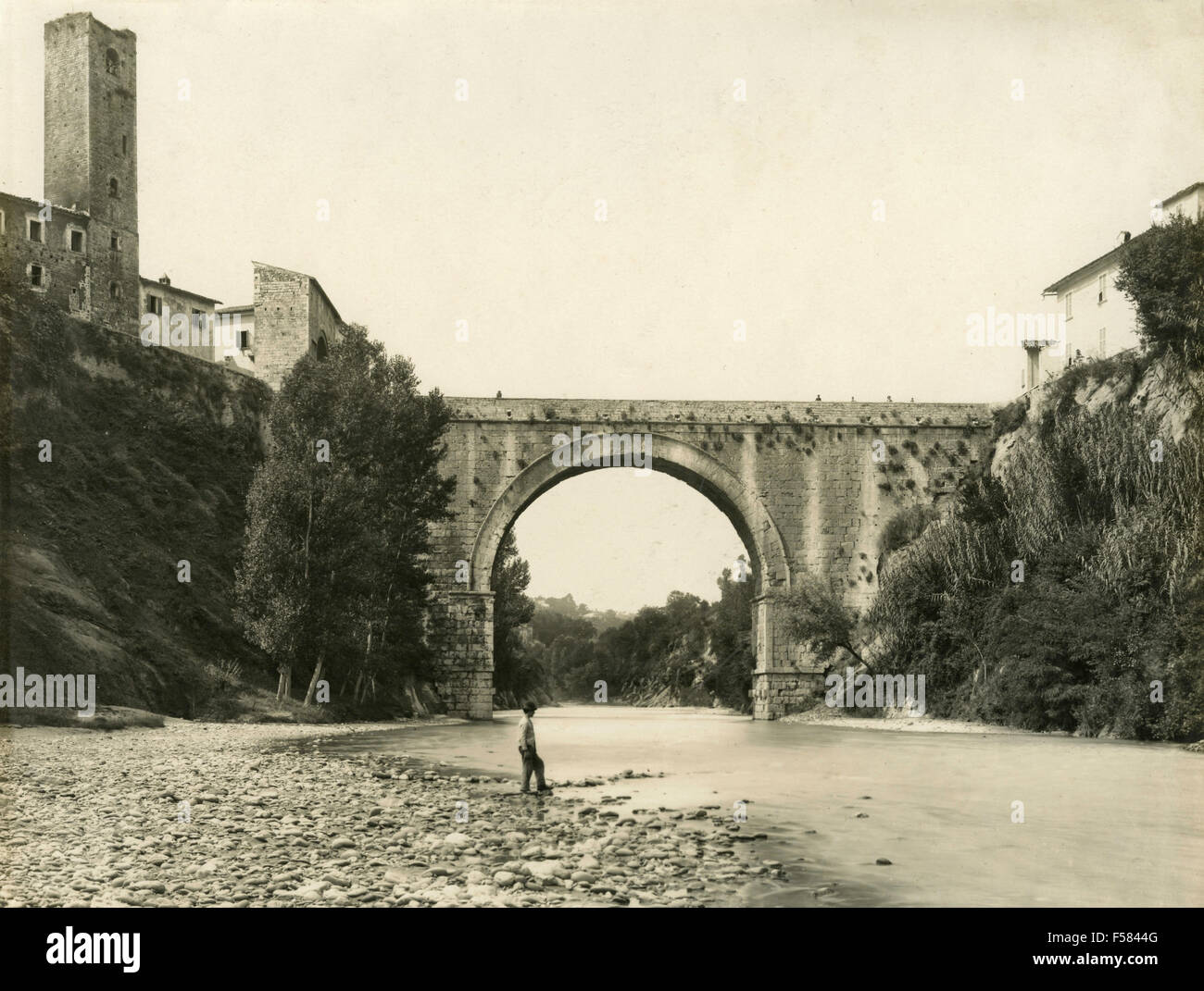 Roman Bridge at Porta Cappuccina, Ascoli Piceno, Italy Stock Photo - Alamy