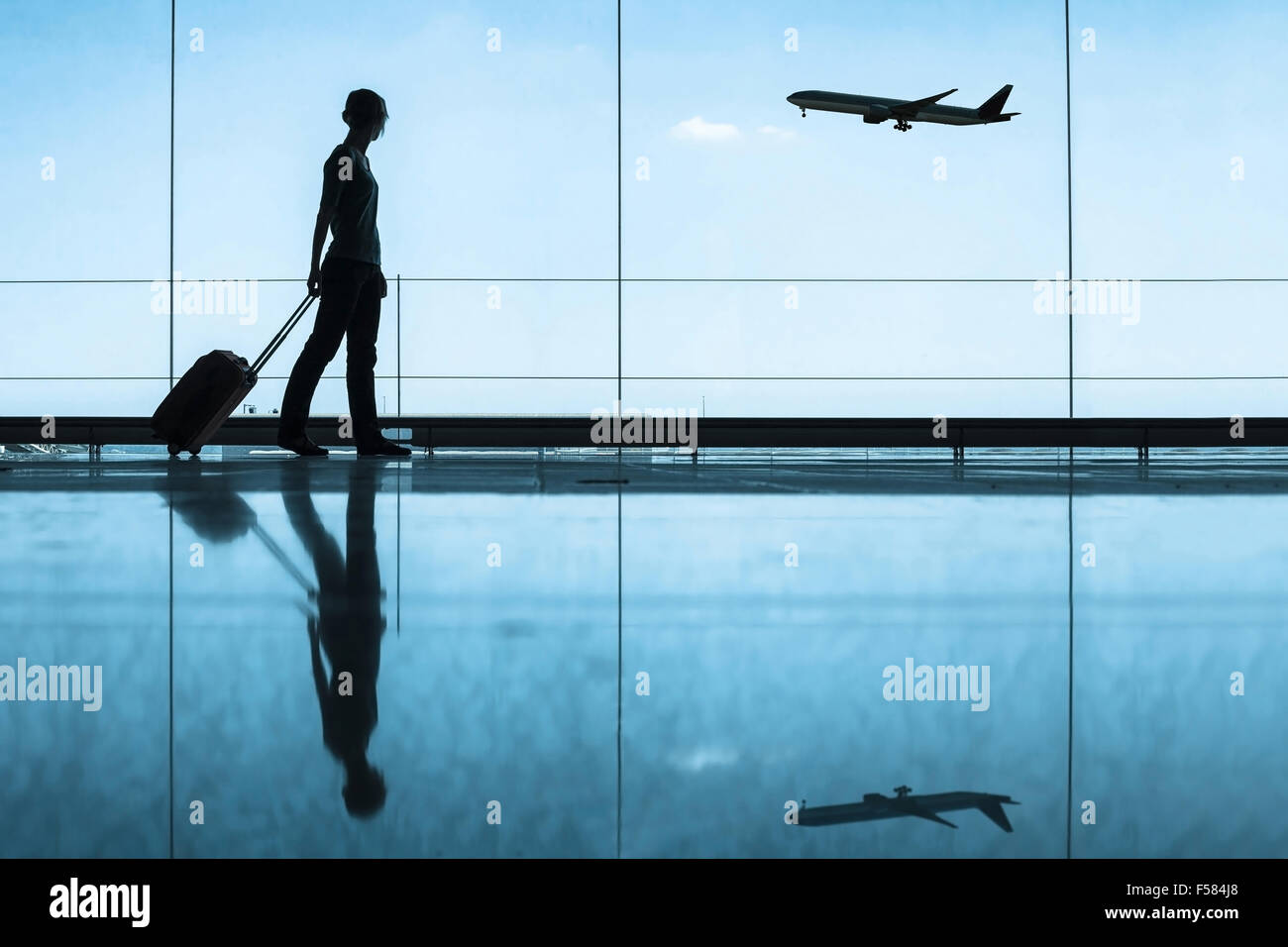 travel concept, people in the airport Stock Photo