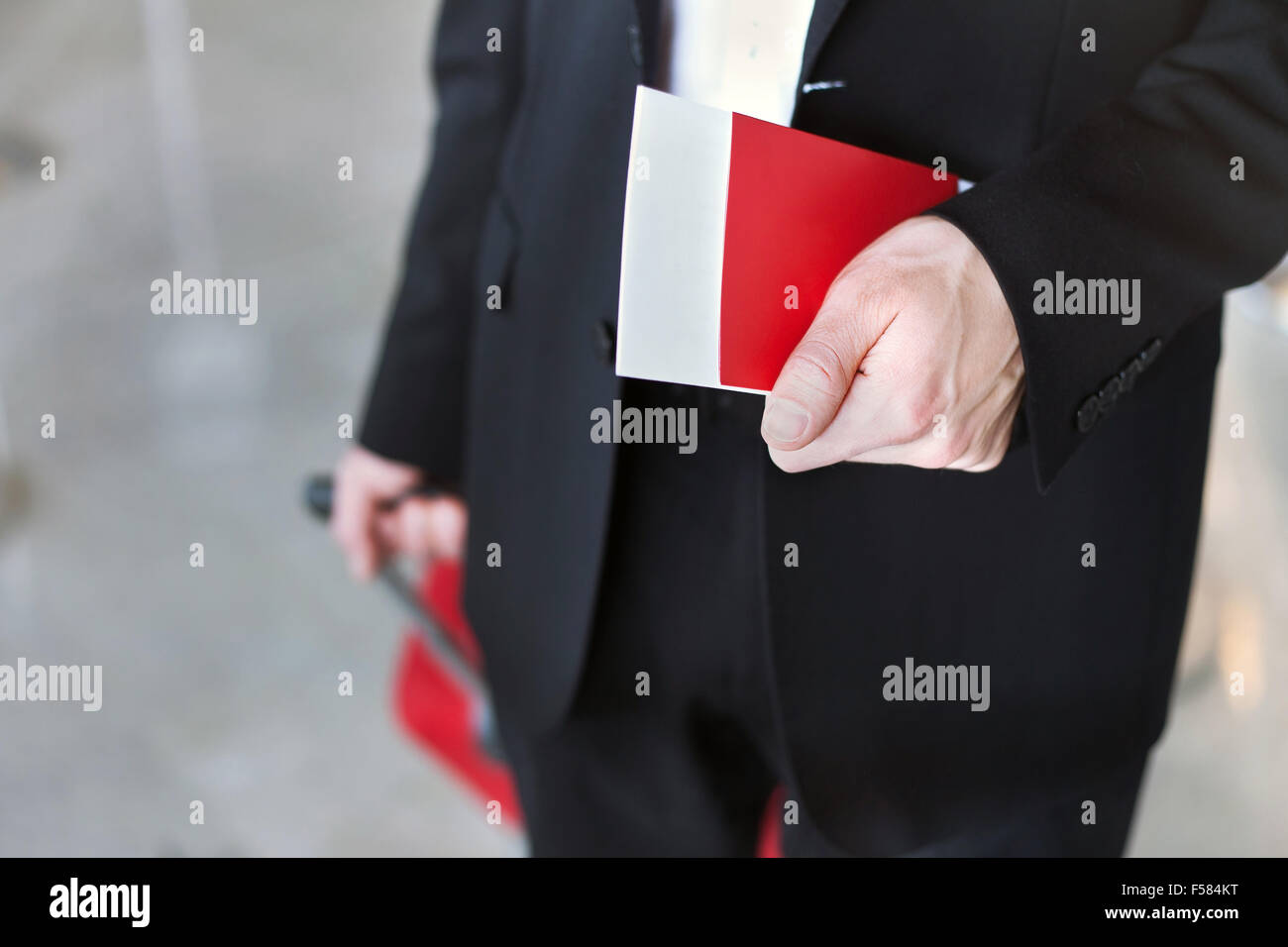 passport control in the airport, business travel and immigration Stock Photo
