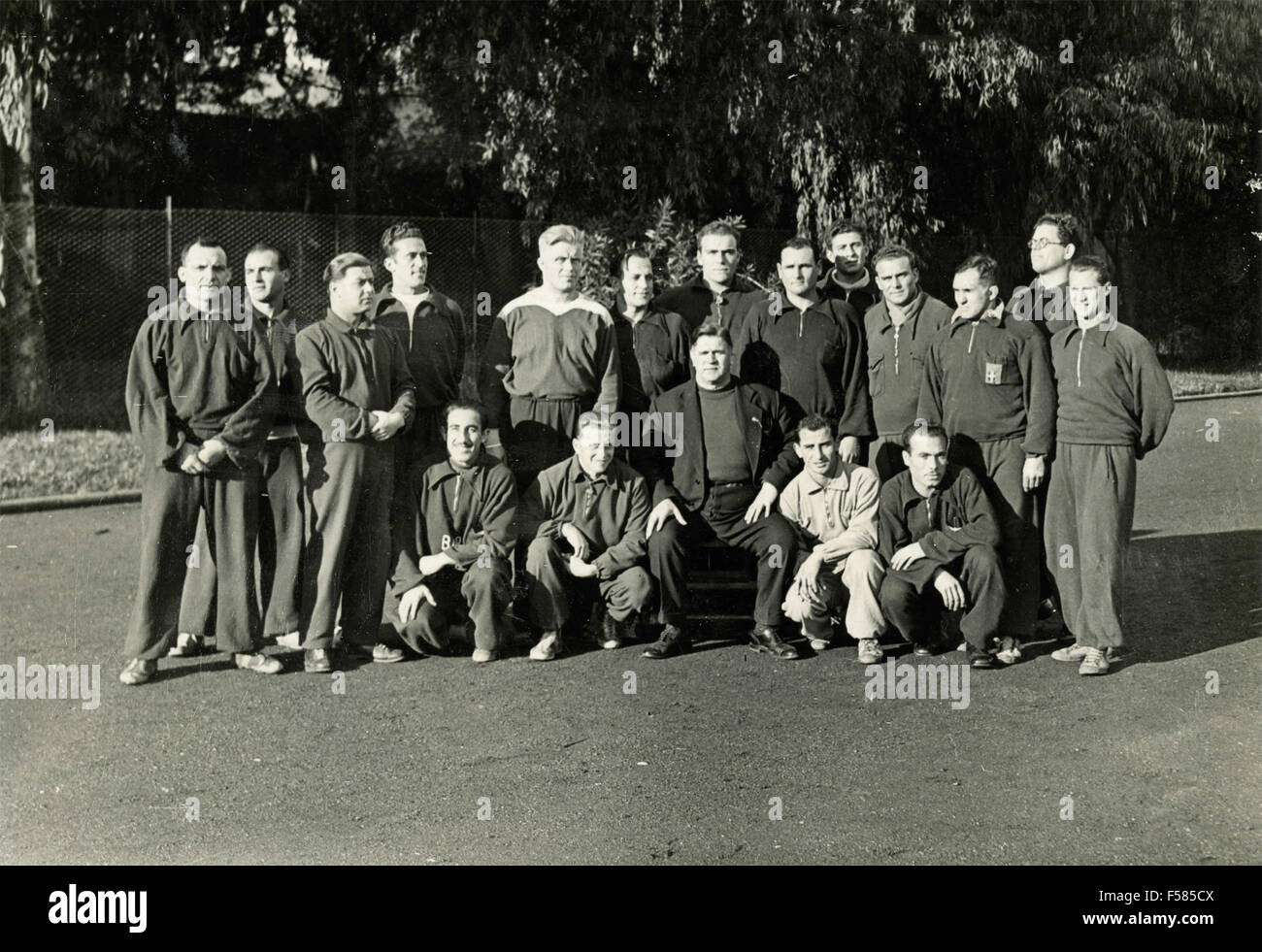 Group of sportsmen with the suit, Italy Stock Photo