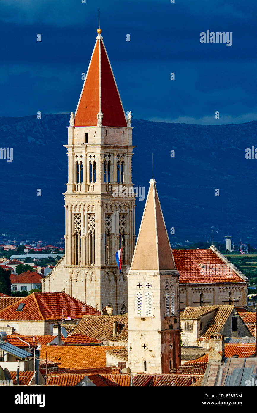 Croatia, Dalmatia, Trogir, Unesco world Heritage site, Saint Laurent cathedral Stock Photo