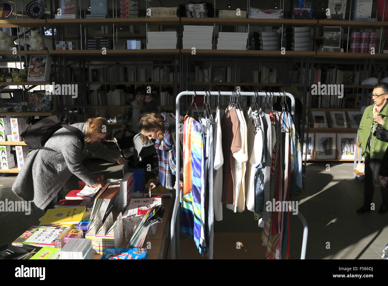 Interior view of the shop of Whitney Museum of American Art, New York City, New York, USA Stock Photo