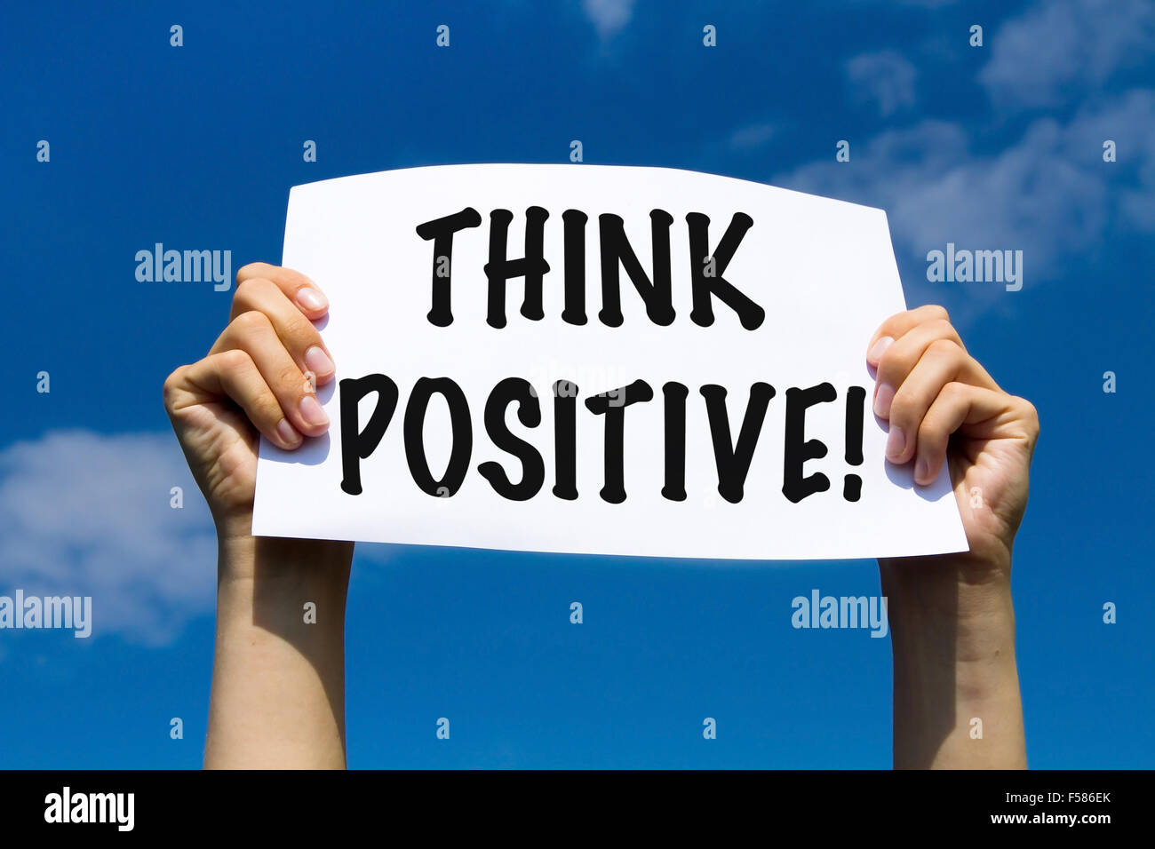 think positive Stock Photo