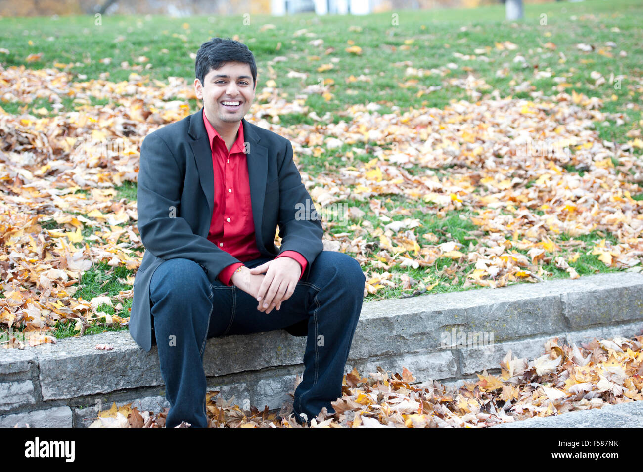 Young Happy Indian Man Stock Photo