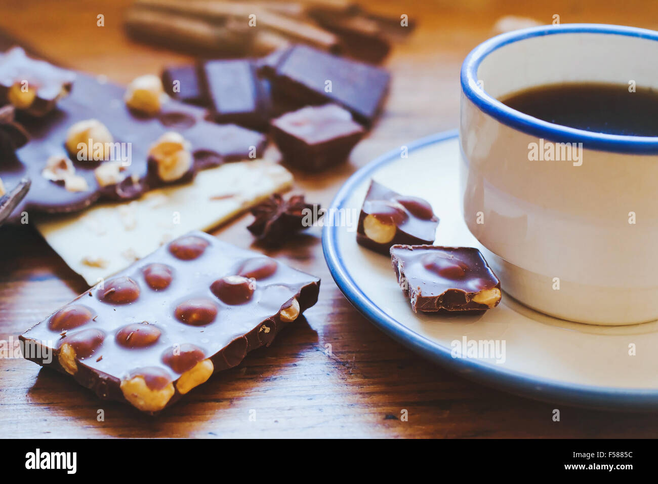 coffee with chocolate Stock Photo Alamy