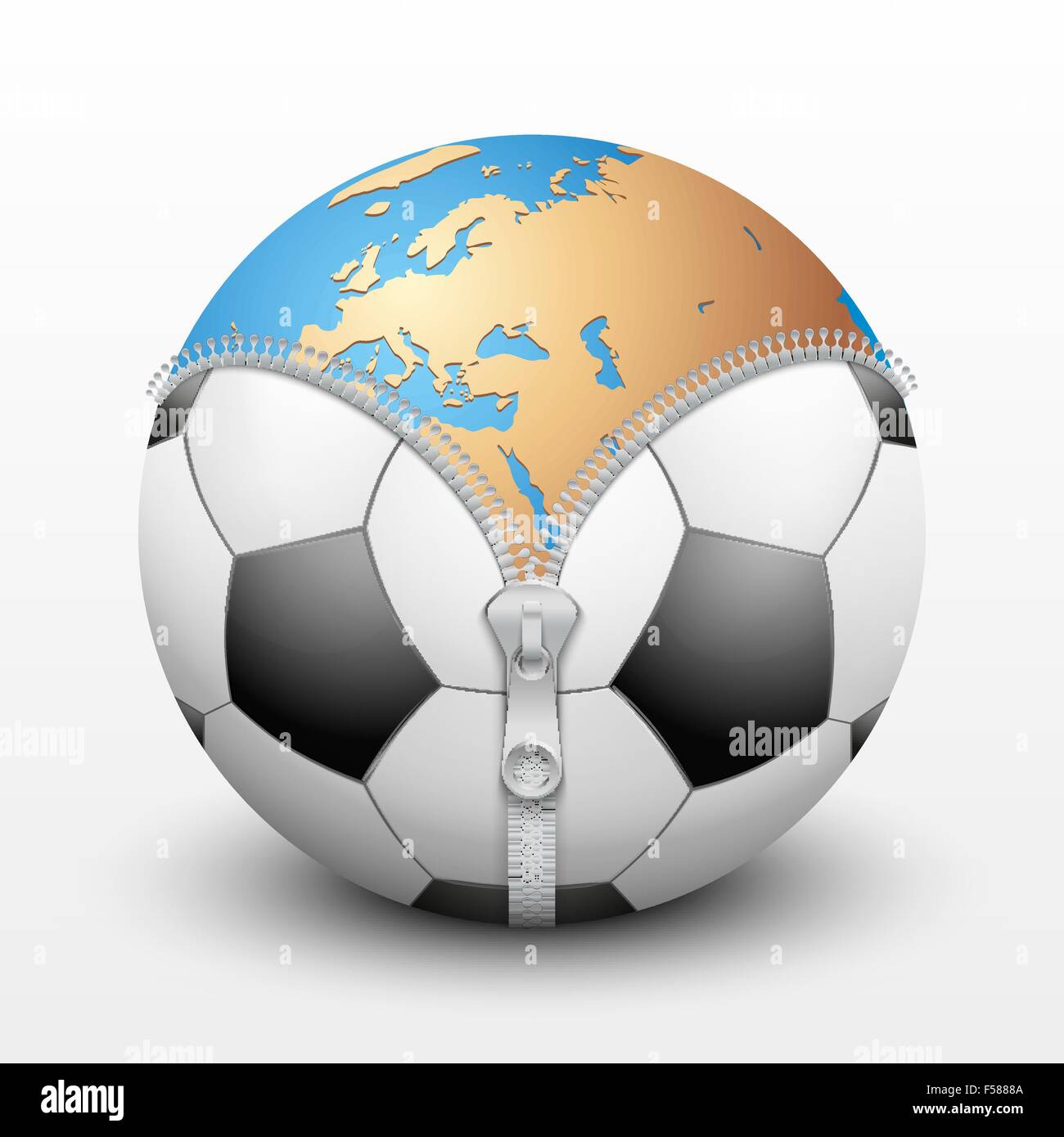 Earth inside soccer ball Stock Vector Image & Art Alamy