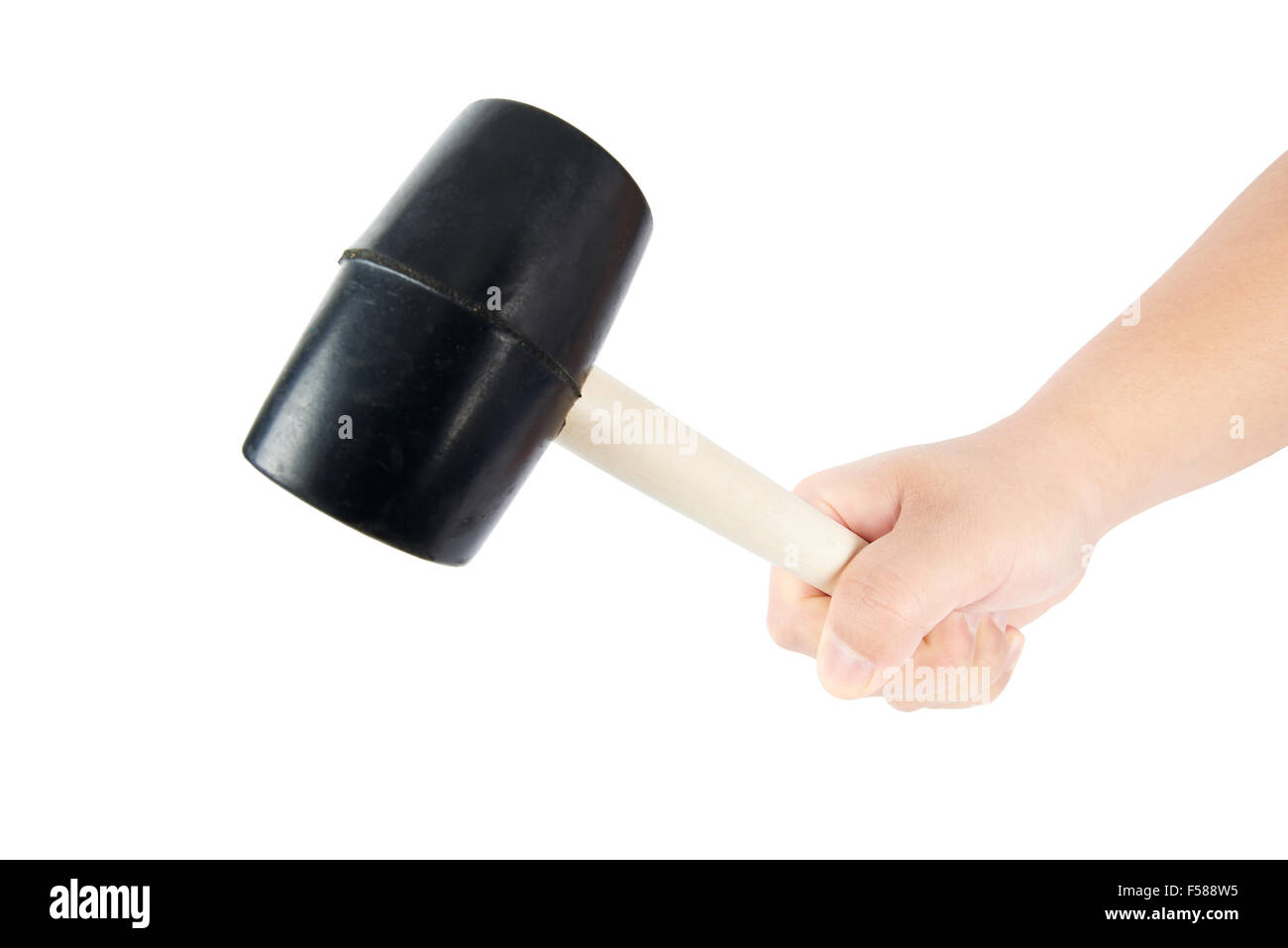 Hand holding mallet hi-res stock photography and images - Alamy