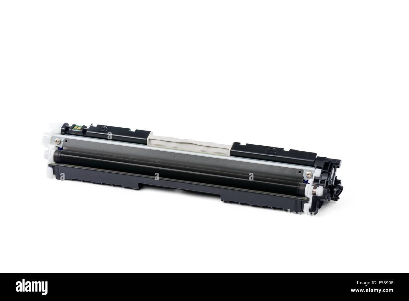 Black color Laser printer toner cartridge, isolated on white Stock Photo