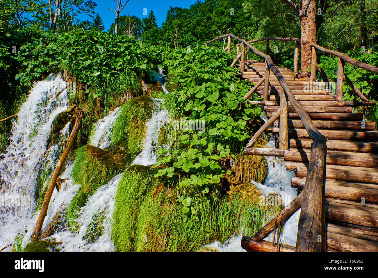Croatia, Plitvice lakes National Park, Lower Lakes, Unesco World Heritage Stock Photo