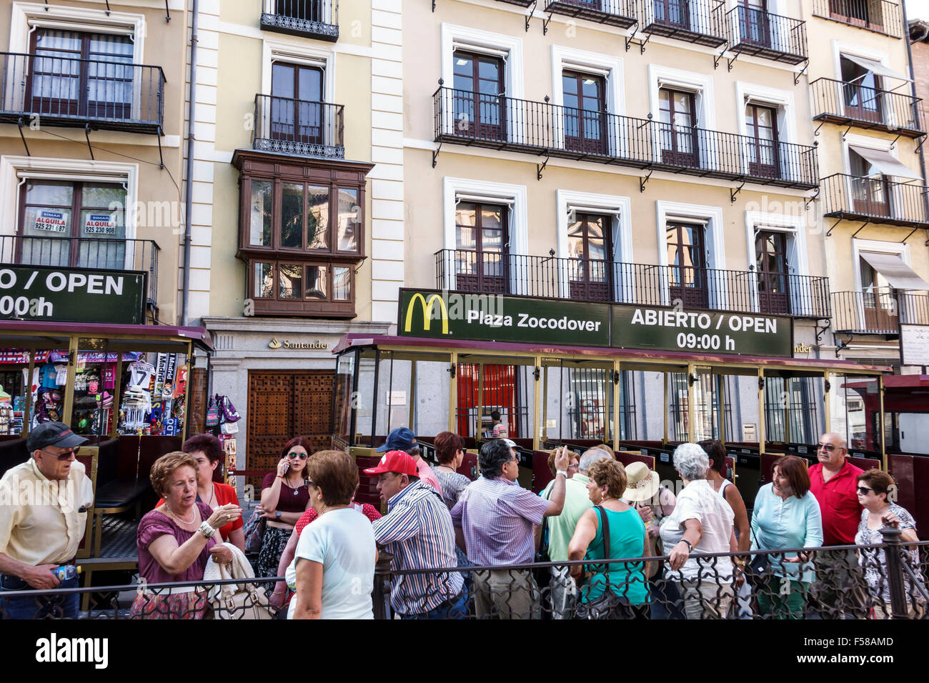 Toledo Spain,Europe,Spanish,Hispanic historic center,Plaza de Zocodover,Zocotren,tram train,Spain150702075 Stock Photo