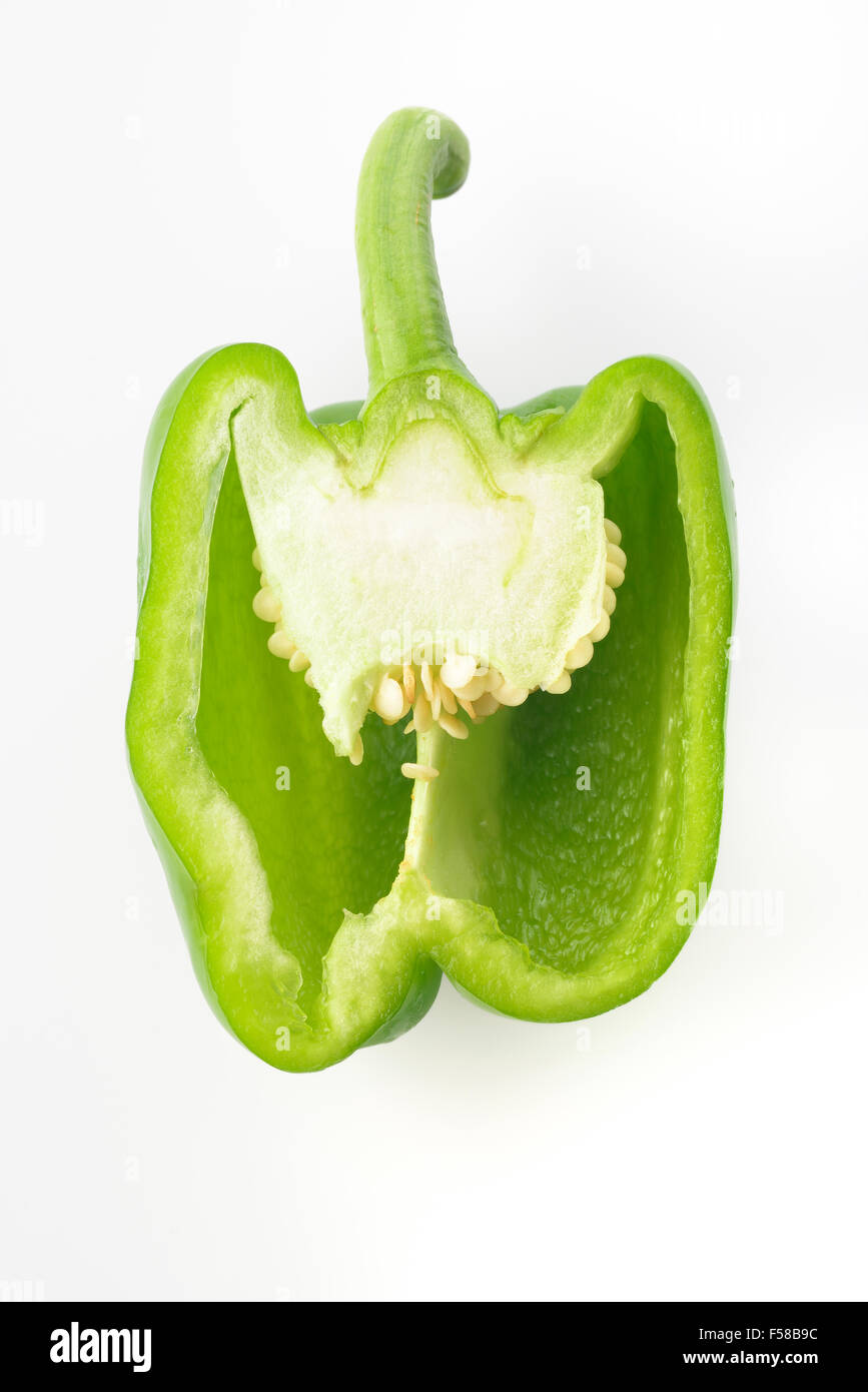 Green Bell Pepper Stock Photo Alamy