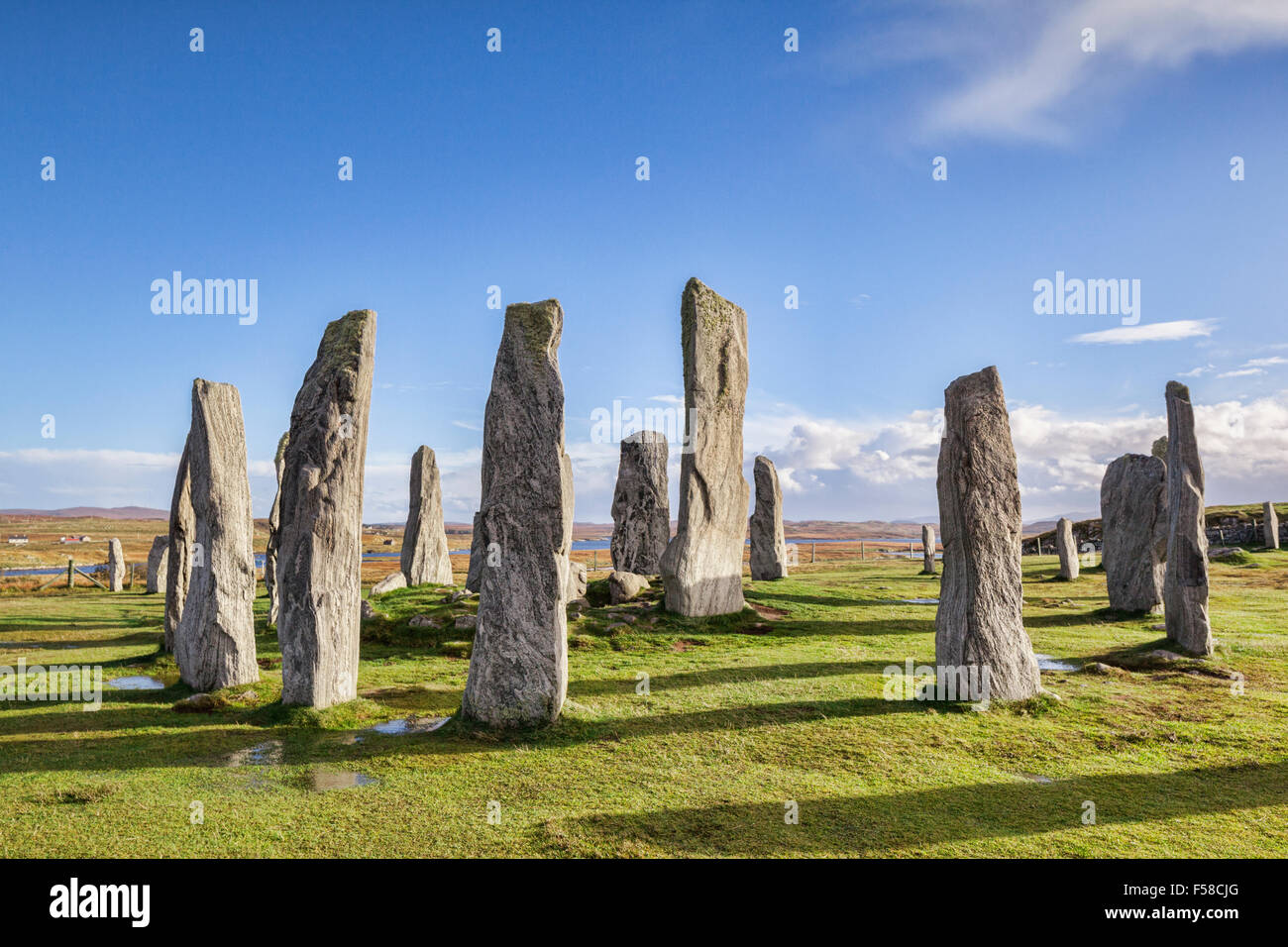 Stone circle at Callanish, Isle of Lewis, Western Isles, Outer Hebrides, Scotland, UK Stock Photo