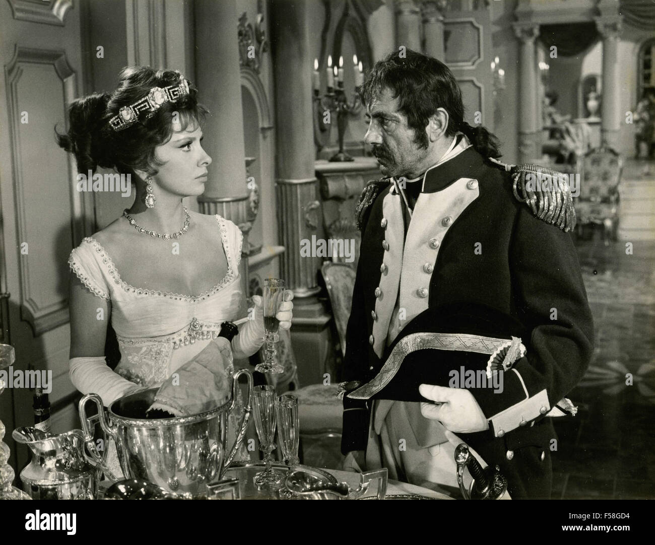 The actress Gina Lollobrigida in the movie Madame Sans-Gene Stock Photo