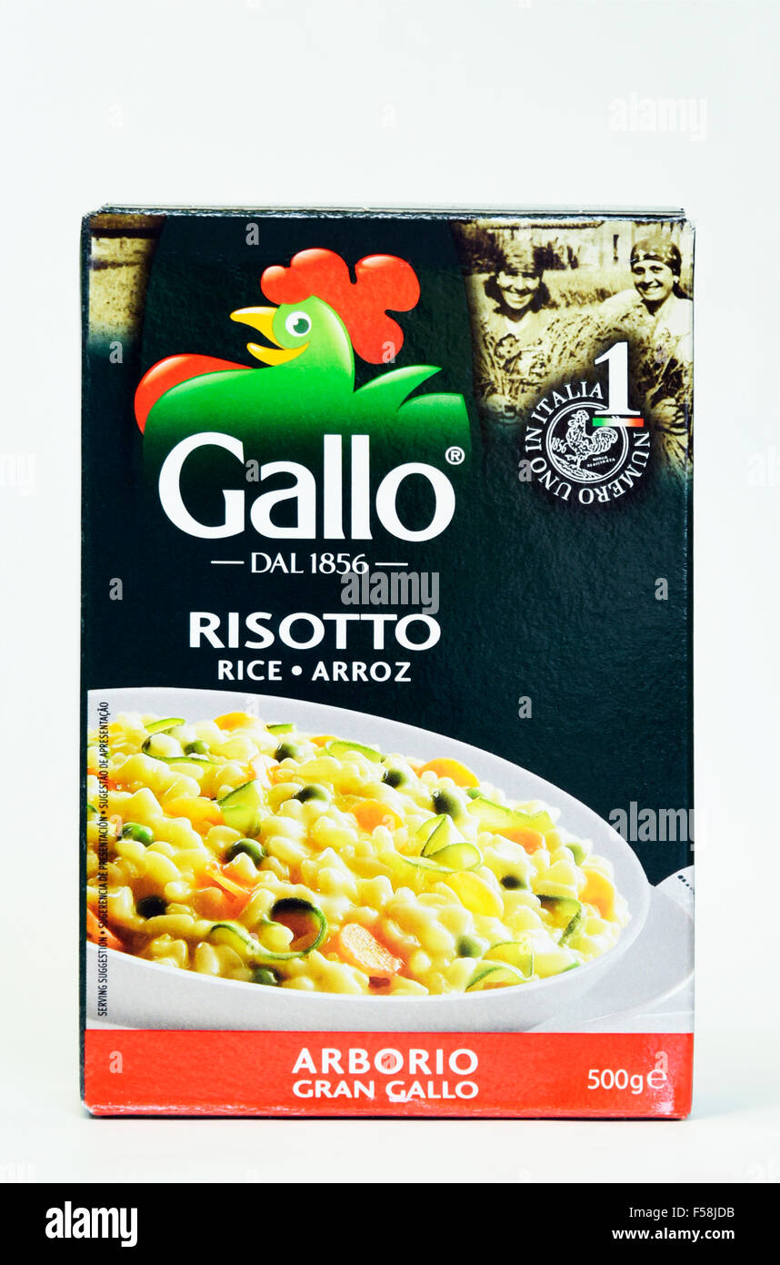 Packet of Gallo Risotto Rice Stock Photo - Alamy