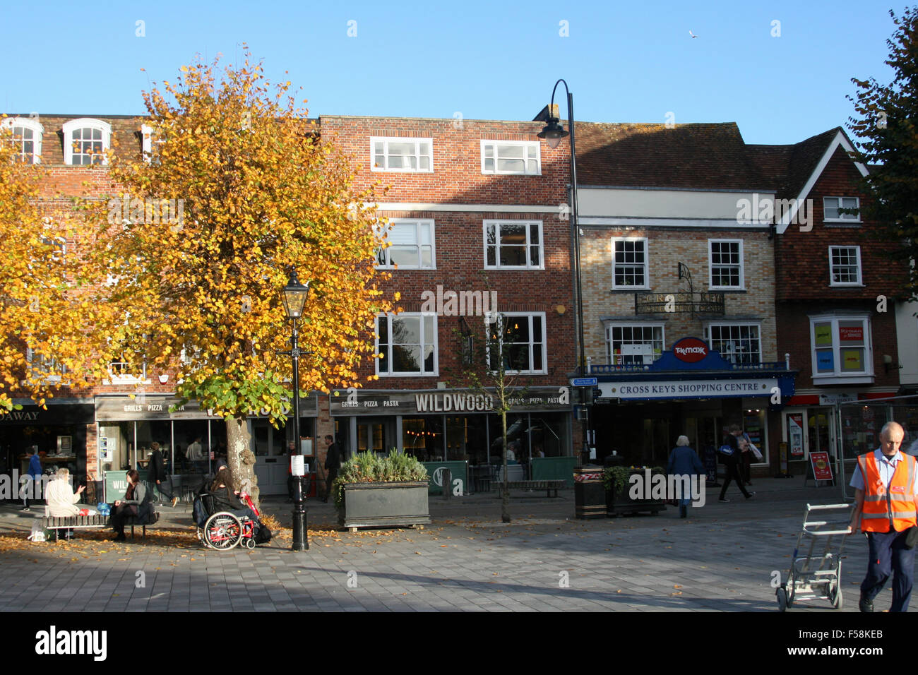 Salisbury Town Centre Shops High Resolution Stock Photography and